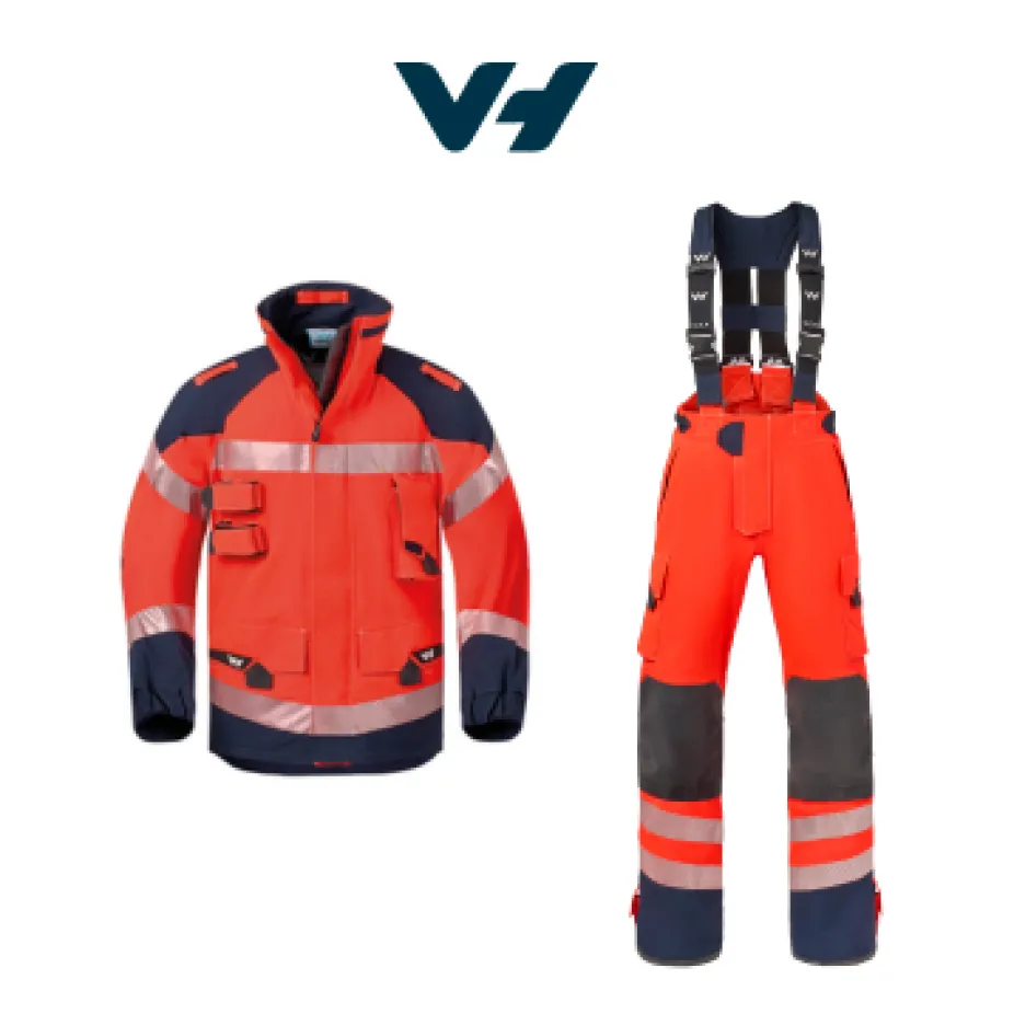 Laydown photo of the Van Heurck Millennia Hero jacket and pants