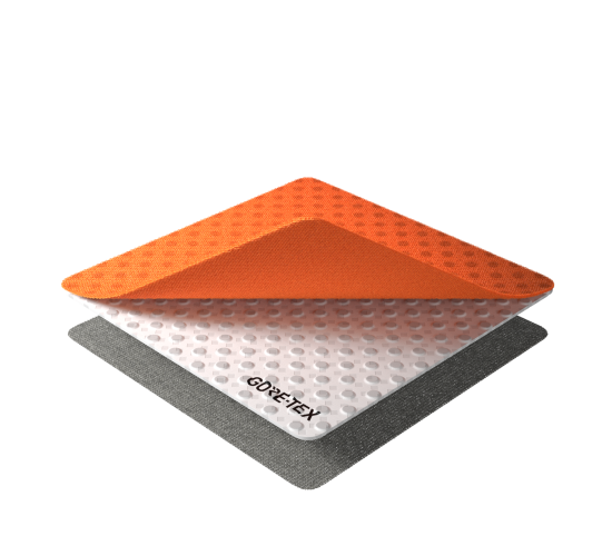 Orange 2-Layer GORE-TEX PYRAD technology